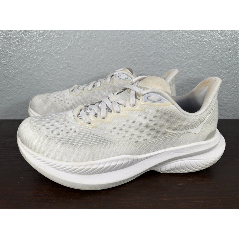 Women's HOKA ONE ONE Mach 6 LA "White" (1164033 WWH) Running Shoes Size 7.5 B